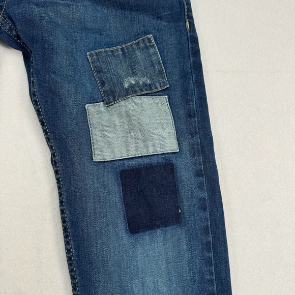 Levis 511 Slim Patchwork Jeans Boys Size 16 28X28 Dark Wash Mid Rise - Picture 13 of 15